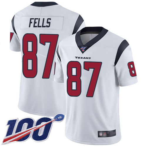 Houston Texans Limited White Men Darren Fells Road Jersey NFL Football #87 100th Season Vapor Untouchable